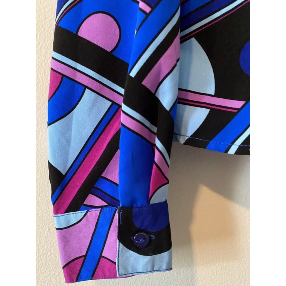 Marlon Blouse Blazer Serpent Pattern Geometric Ps… - image 3